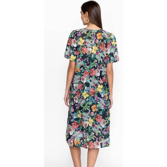 ZAHAVA TIE NECK MIDI DRESS - XL - Picture 2 of 7